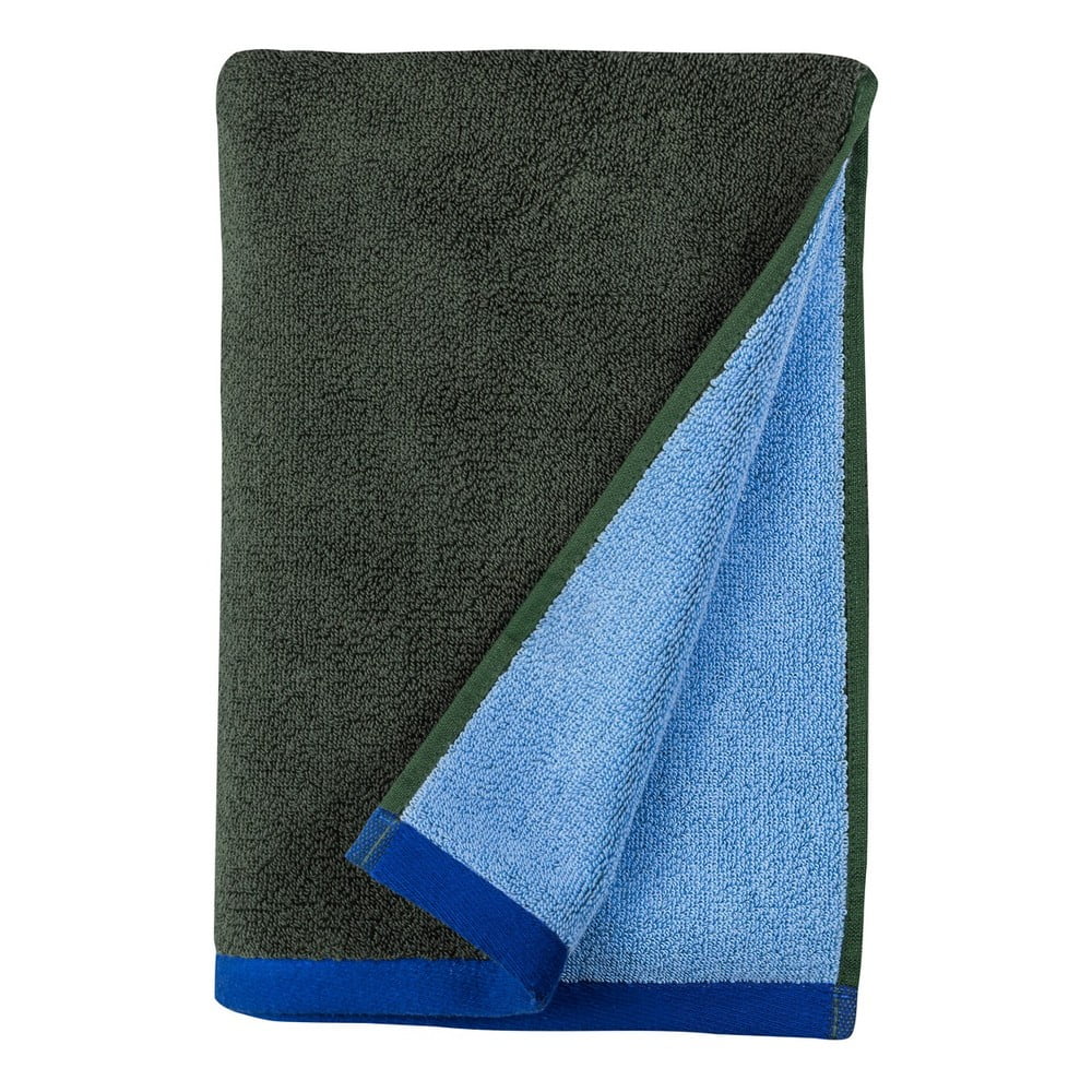 Tmavozelené/modré froté uteráky v súprave 2 ks z Bio bavlny 40x55 cm Soft – Mette Ditmer Denmark