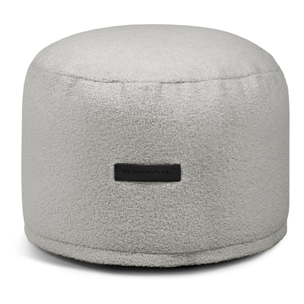 Svetlosivý sedací vak z textílie buklé Mini – SLOWDOWN