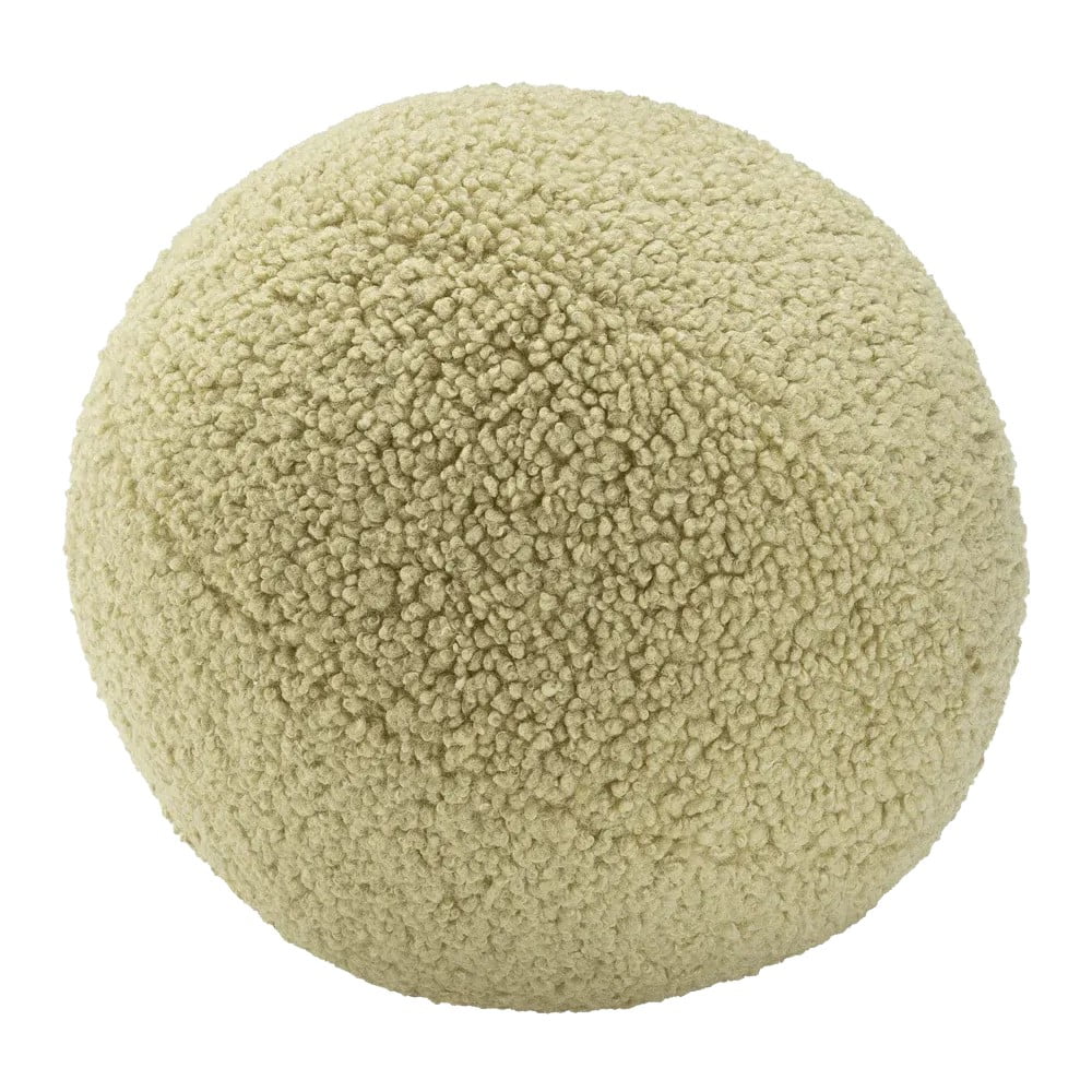 Zelený detský pohovkový vankúš z textílie buklé Ball – Wigiwama