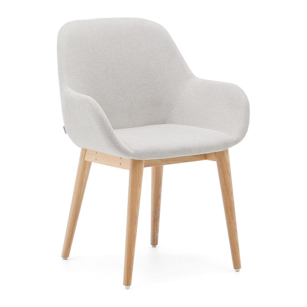 Béžové čalúnené jedálenské kreslo Konna – Kave Home