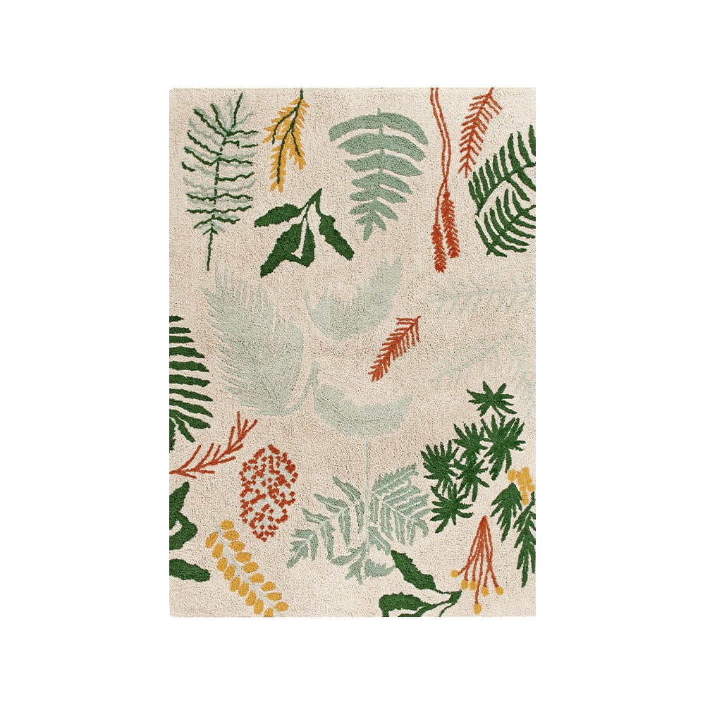 Prateľný ručne tkaný bavlnený detský koberec 170x240 cm Botanic Plants – Lorena Canals