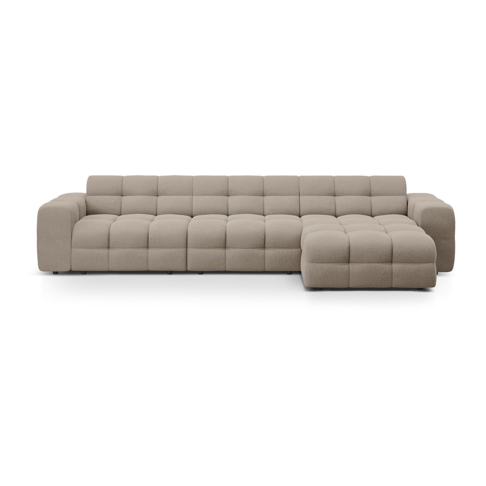 Hnedá rohová pohovka (pravý roh/s leňoškou) Kendal – Micadoni