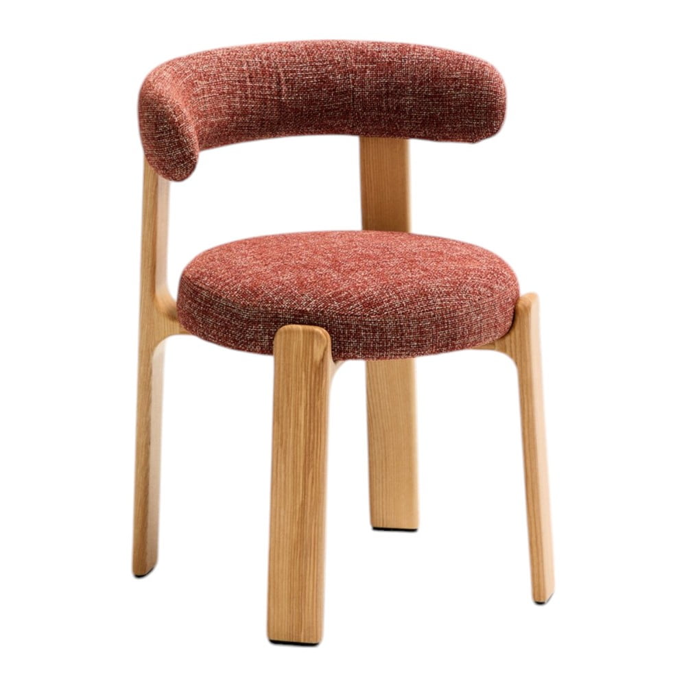 Jedálenská stolička z jaseňového dreva v prírodnej farbe/v terakotovej farbe Granite – Kave Home