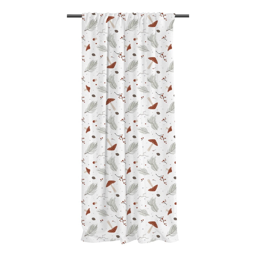 Biely záves z bavlneného saténu 110x250 cm Toadstools – Butter Kings