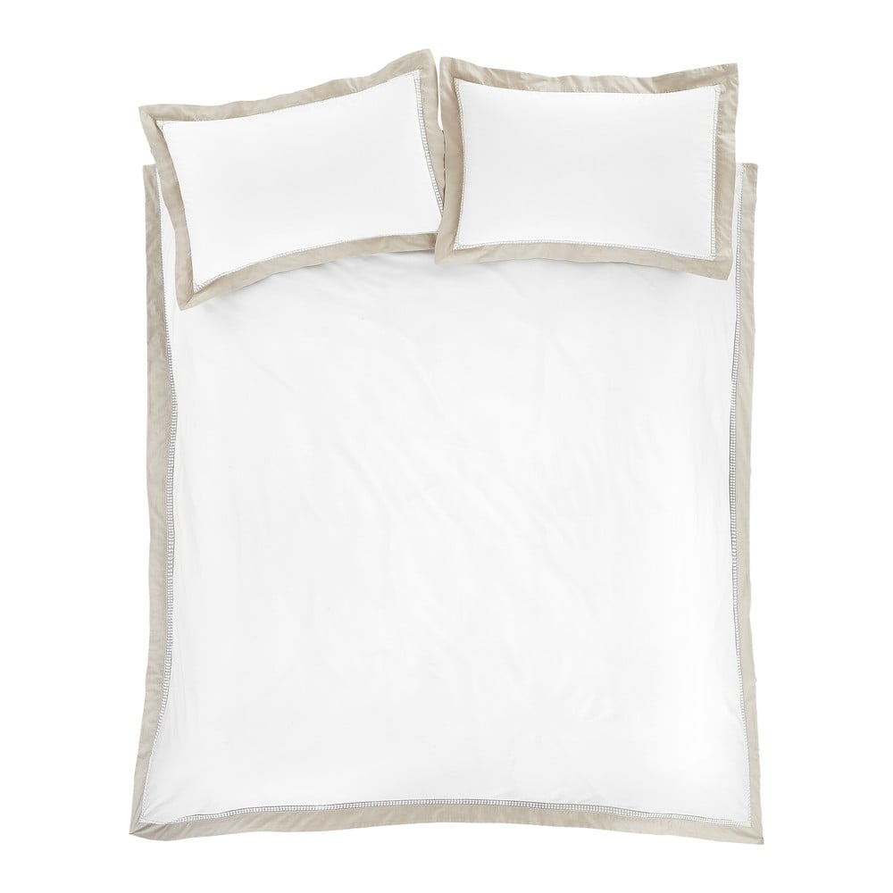 Biele bavlnené obliečky na dvojlôžko 200x200 cm Oxford Lace – Bianca