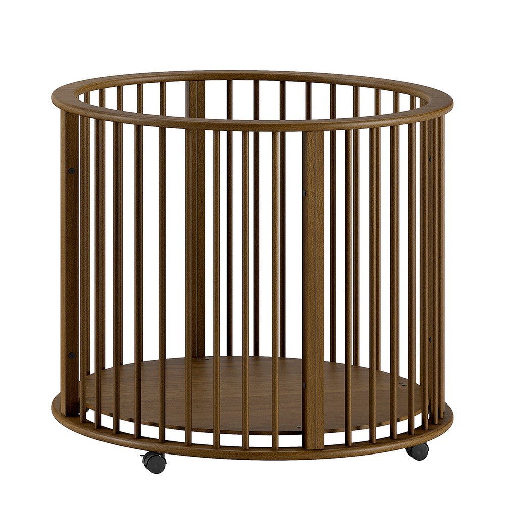 Hnedá detská ohrádka z bukového dreva 90x90 cm Dino – Vipack