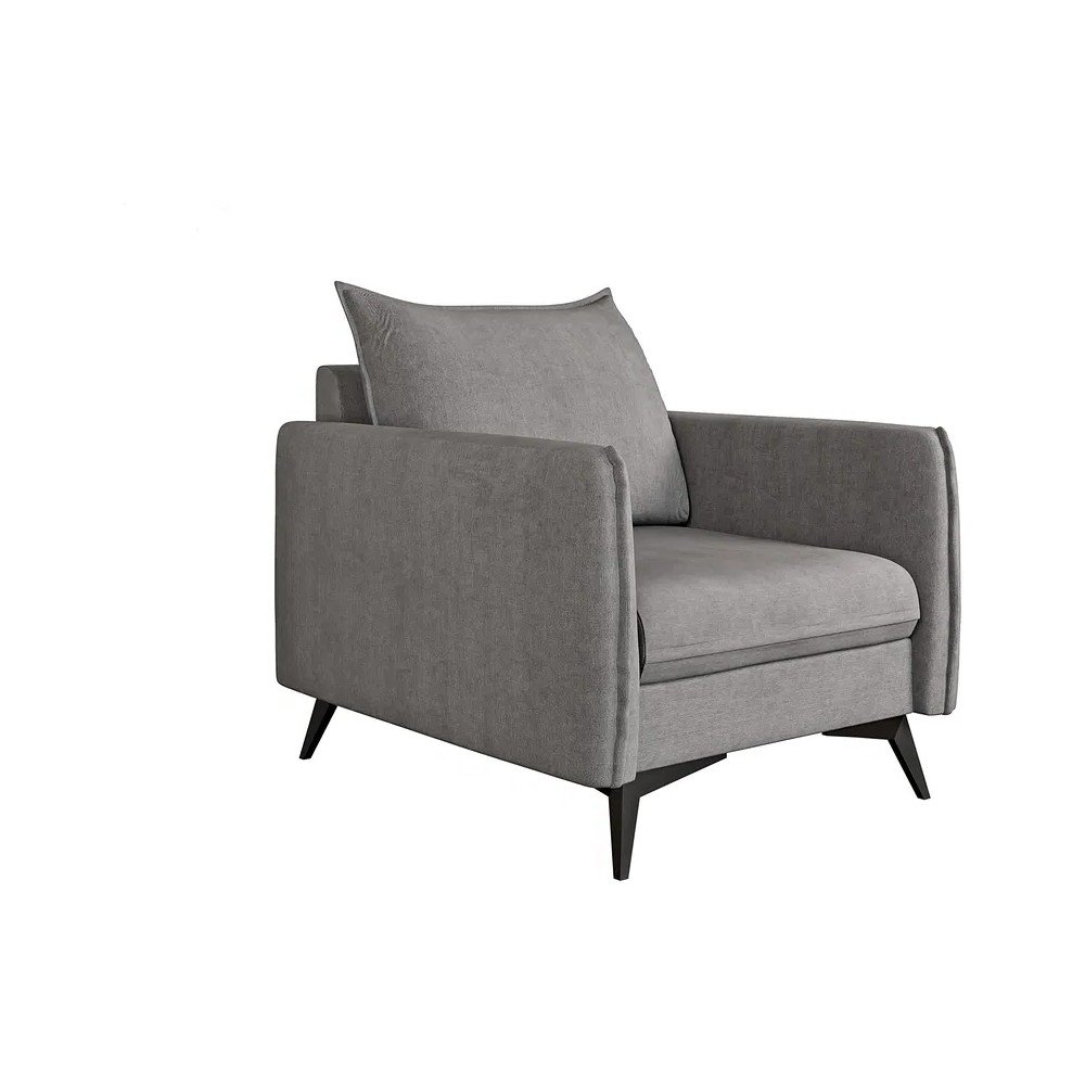 Sivé kreslo Juli Bis – Ropez