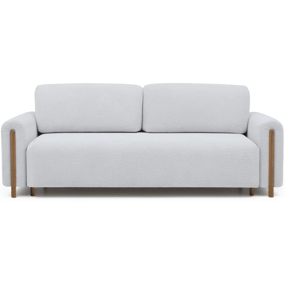 Sivá rozkladacia/s úložným priestorom pohovka z textílie buklé 244 cm Arcadova – ELTAP