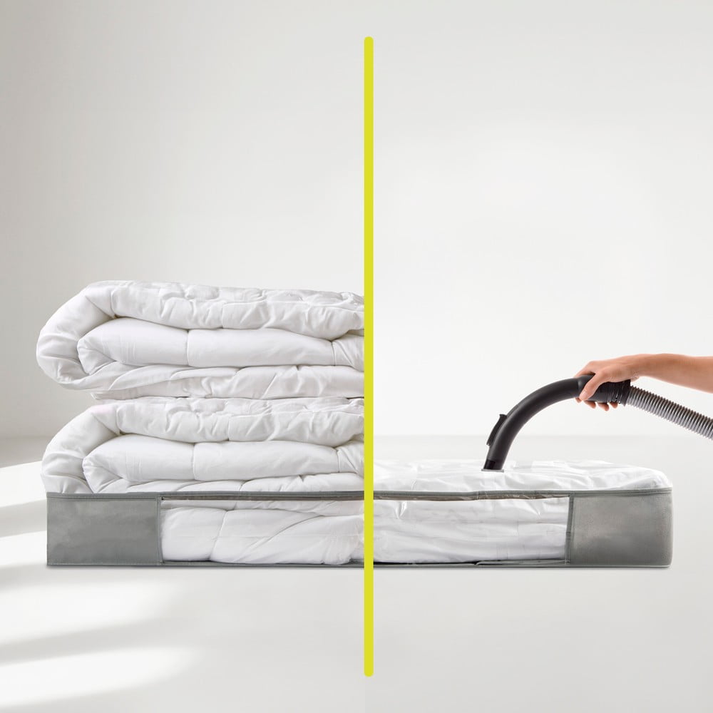 Vákuový plastový úložný box pod posteľ 105x45x15 cm – Homéa