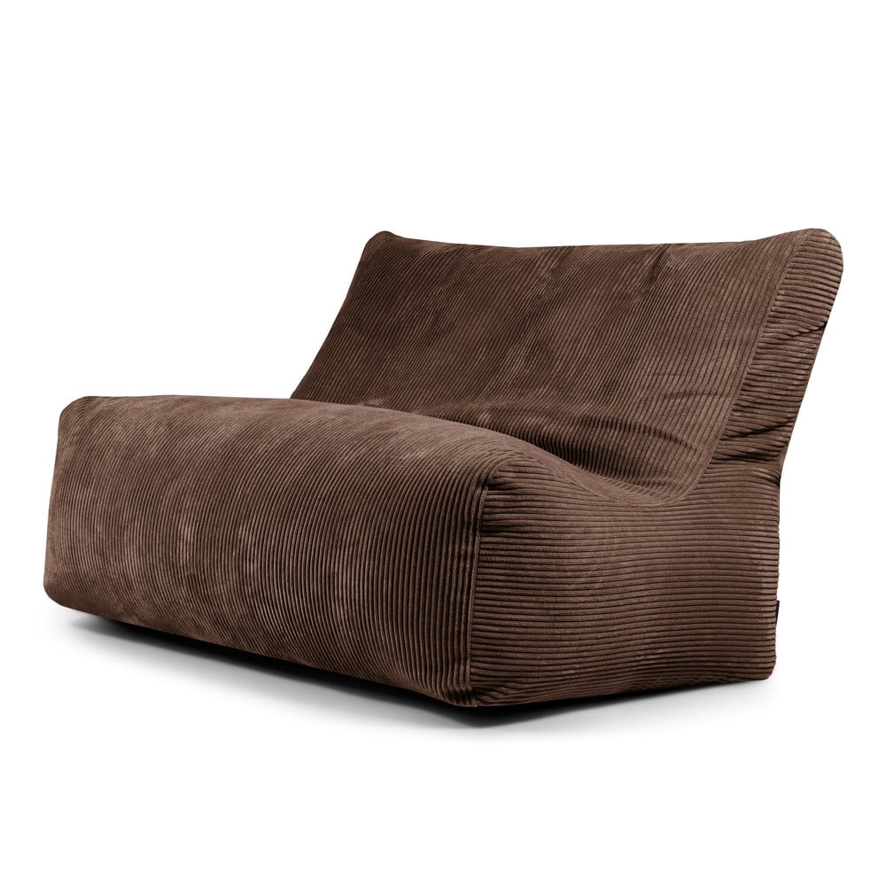 Tmavohnedý menčestrový sedací vak Sofa Seat Lounge – SLOWDOWN