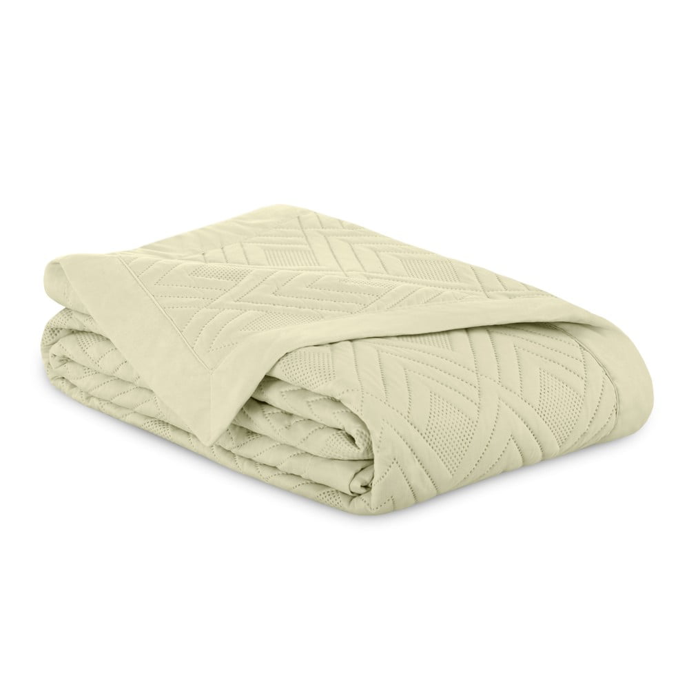 Béžový prešívaný pléd z mikrovlákna 220x240 cm Ophelia – Restilo