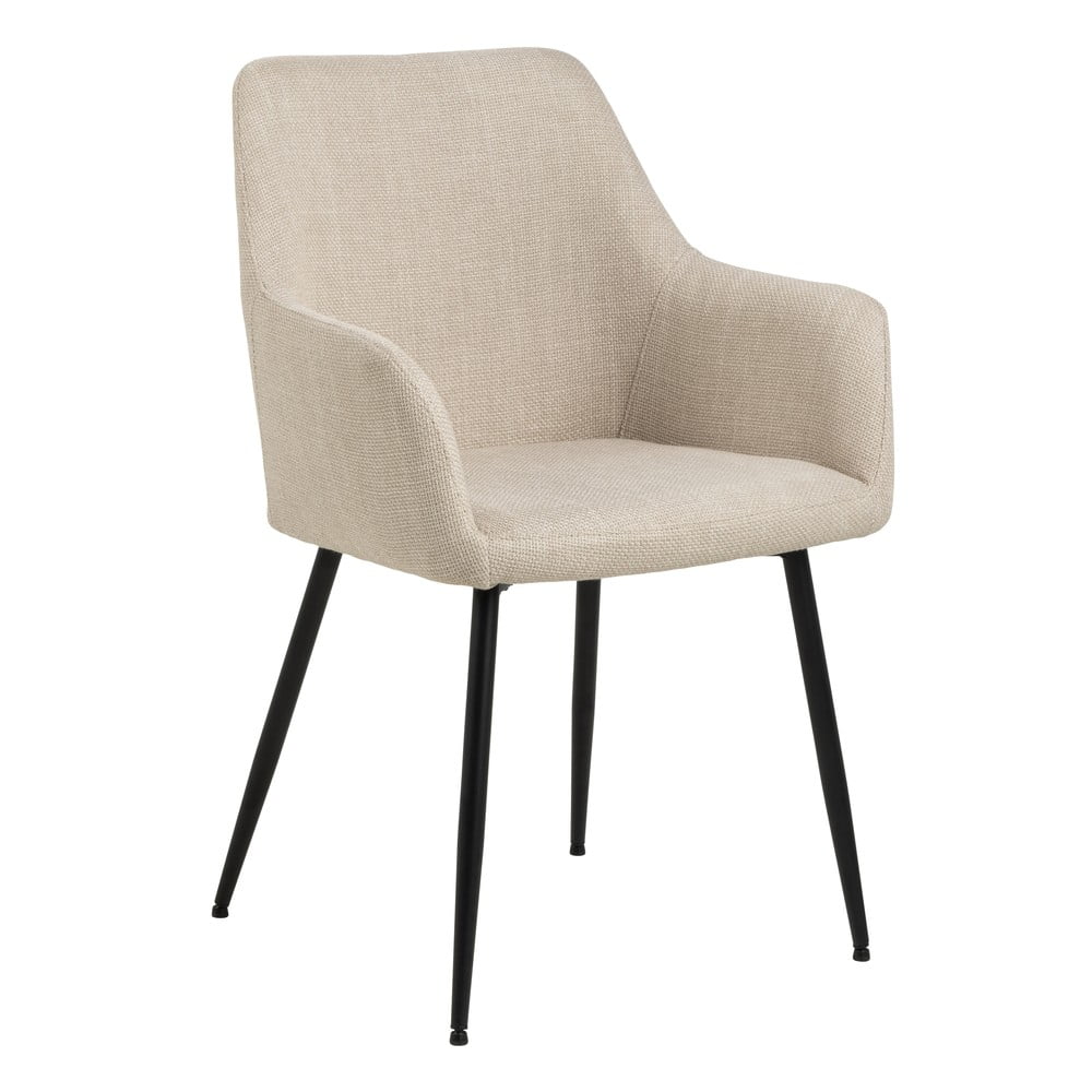 Béžové čalúnené jedálenské kreslá v súprave s podrúčkami 2 ks Lizzy – Actona