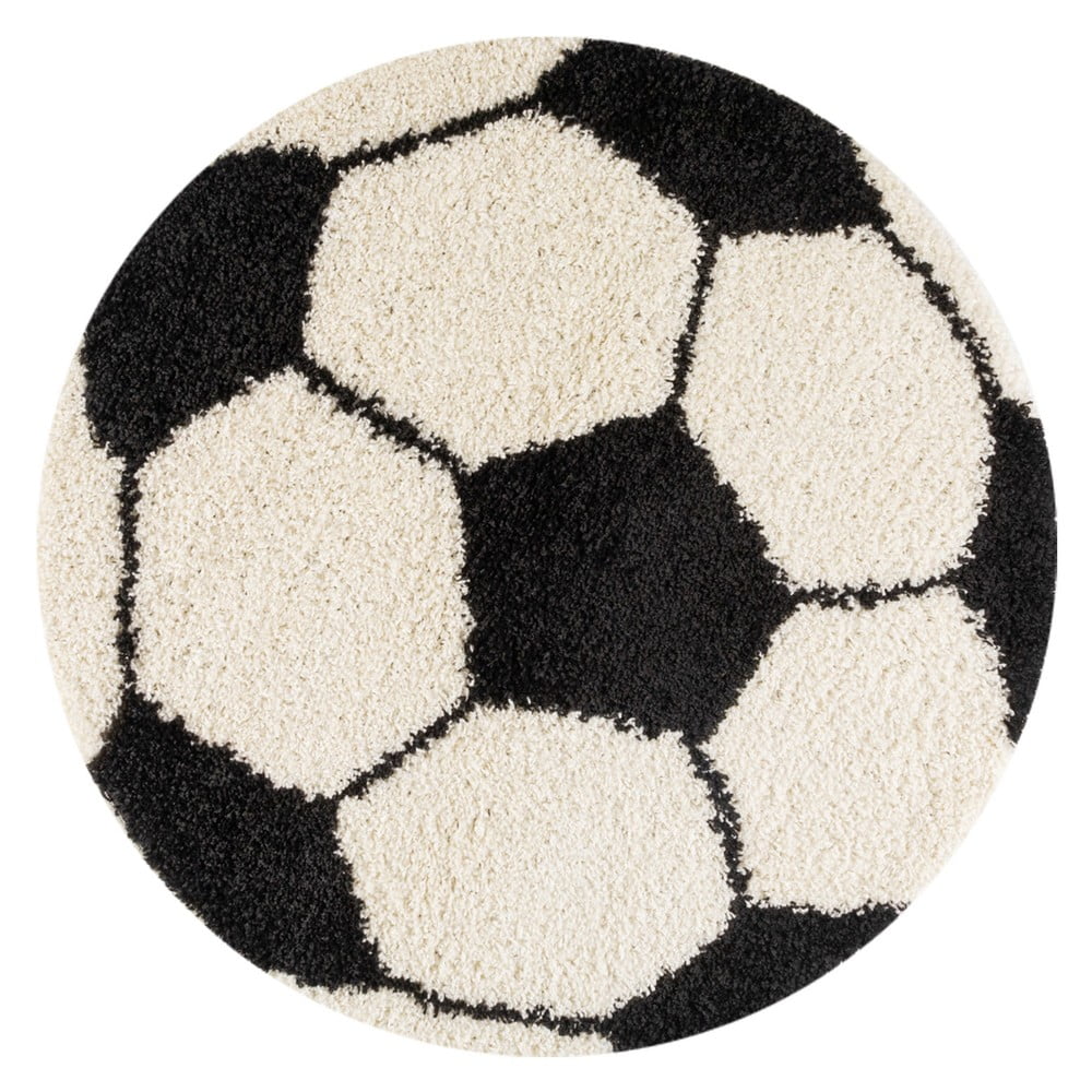 Čierno-krémový detský koberec ø 120 cm Fun – Ayyildiz Carpets