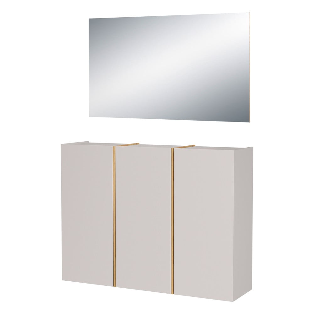 Krémová predsieňová zostava 138x200x37 cm Libbiano – Germania