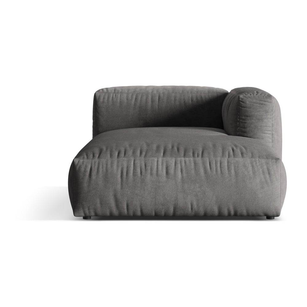 Sivý zamatový modul pohovky (pravý roh) Martina – Micadoni