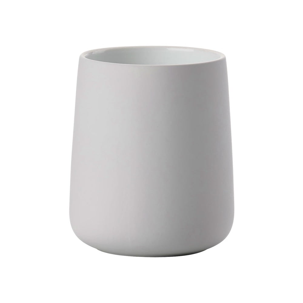 Svetlosivý porcelánový téglik na zubné kefky Nova – Zone