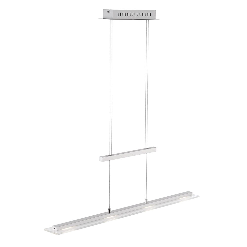 Kovové LED stmievateľné závesné svietidlo v striebornej farbe Tenso – Fischer & Honsel