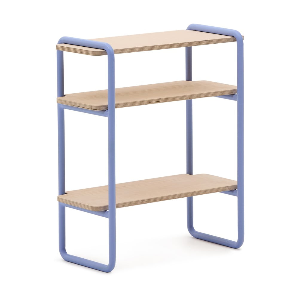 Svetlomodrá/v prírodnej farbe závesná detská knižnica v dekore jaseňa 60x70x28 cm Tinn – Kave Home