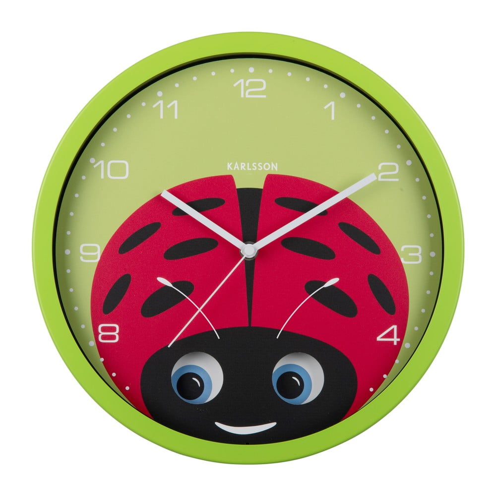 Detské hodiny ø 31 cm Peekaboo Ladybug – Karlsson