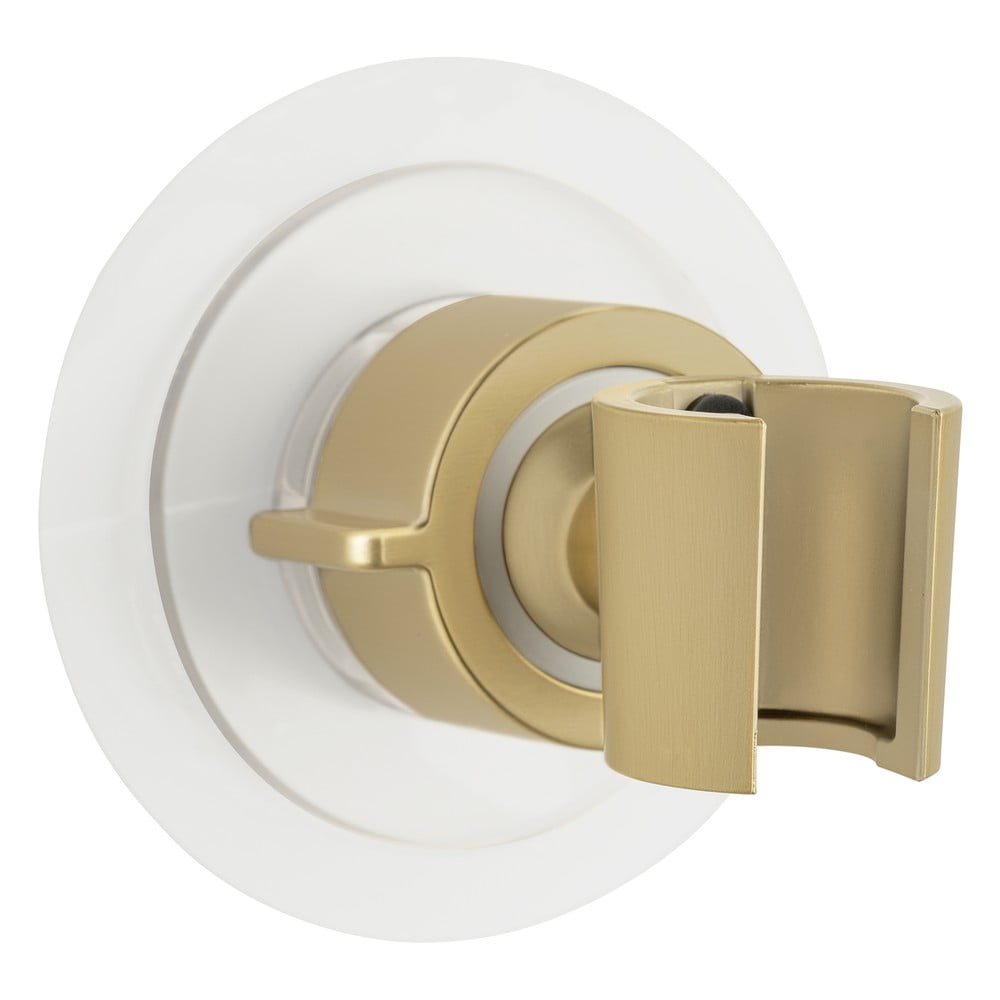 Plastový držiak na sprchu bez vŕtania v zlatej farbe Libertà – Wenko