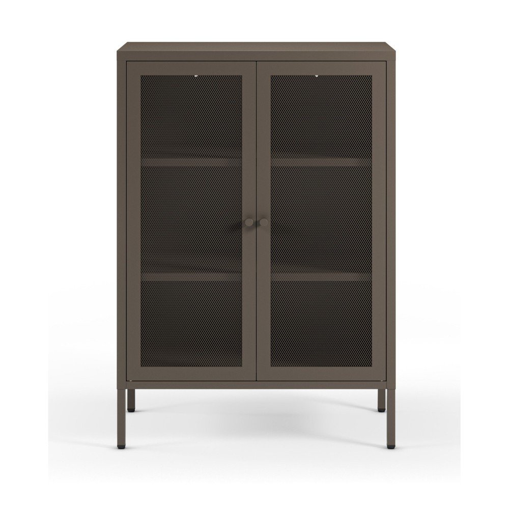 Sivá kovová skrinka 70x100x40 cm Fayna – Marckeric