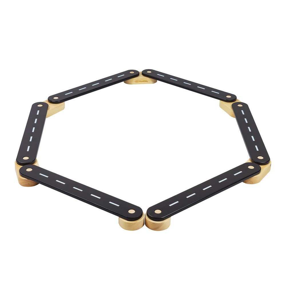 Čierna senzorická dráha z borovicového dreva 10x408x5 cm Montessori – Meowbaby