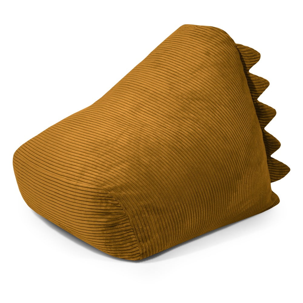 Menčestrový detský sedací vak v horčicovej farbe Snug 80 Dragon – SLOWDOWN