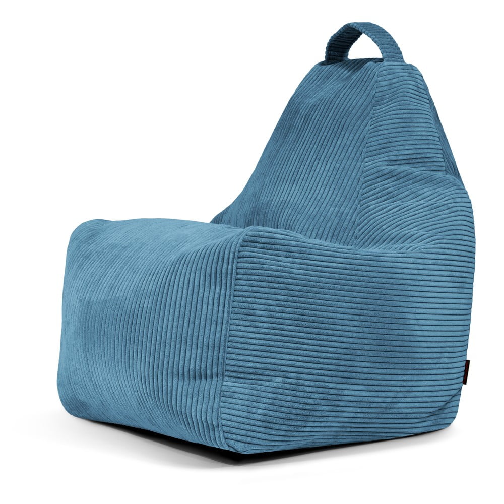 Modrý menčestrový sedací vak Play Amuse – SLOWDOWN