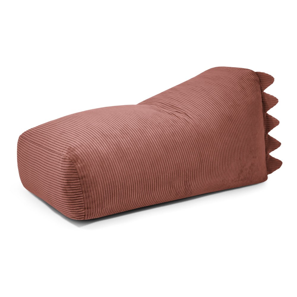 Menčestrový detský sedací vak v tehlovej farbe Snug 130 Dragon – SLOWDOWN