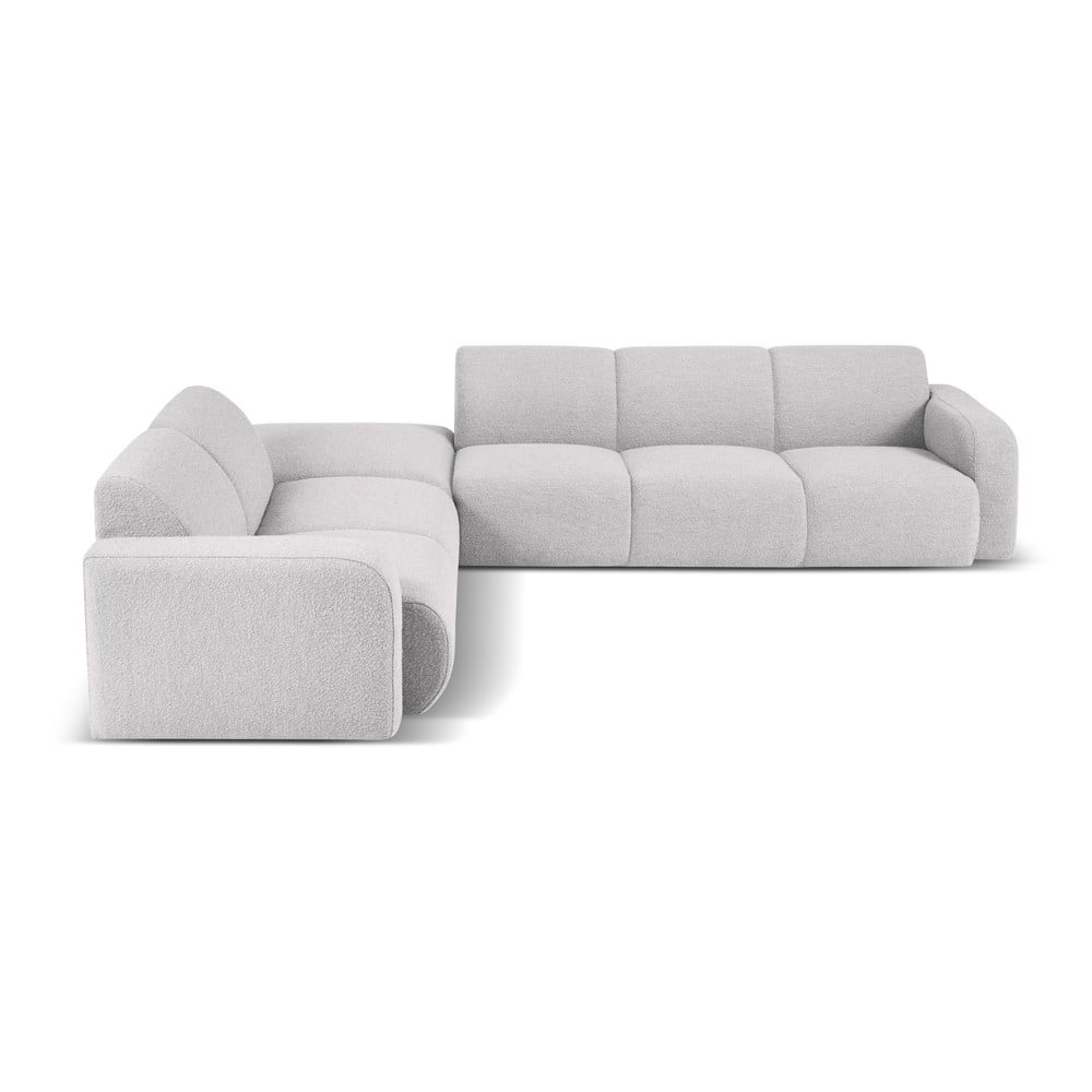 Svetlosivá rohová pohovka z textílie bouclé (ľavý roh) Molino – Micadoni Home