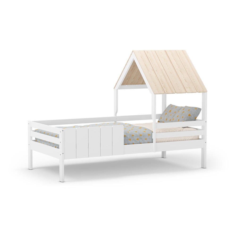 Biela domčeková detská posteľ 90x190 cm Valka – Marckeric