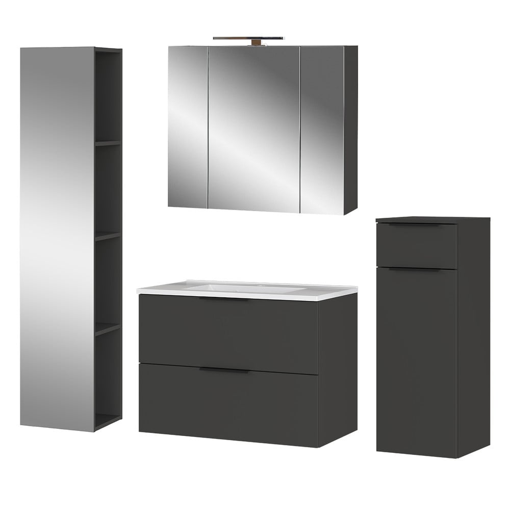 Antracitovosivá kúpeľňová zostava Crandon – Germania