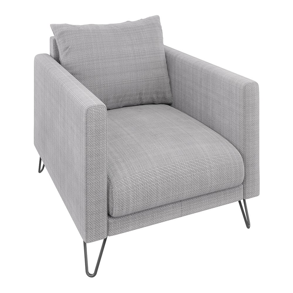 Svetlosivé ženilkové kreslo Freya – Ropez