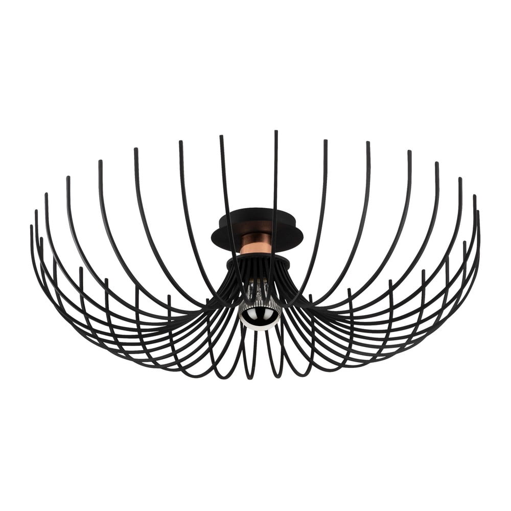 Čierne stropné svietidlo s kovovým tienidlom ø 56 cm Aspendos – Opviq lights