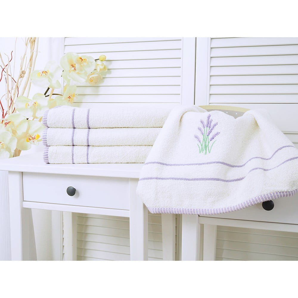 Uterák v krémovo-levanduľovej farbe 50x90 cm -  B.E.S.