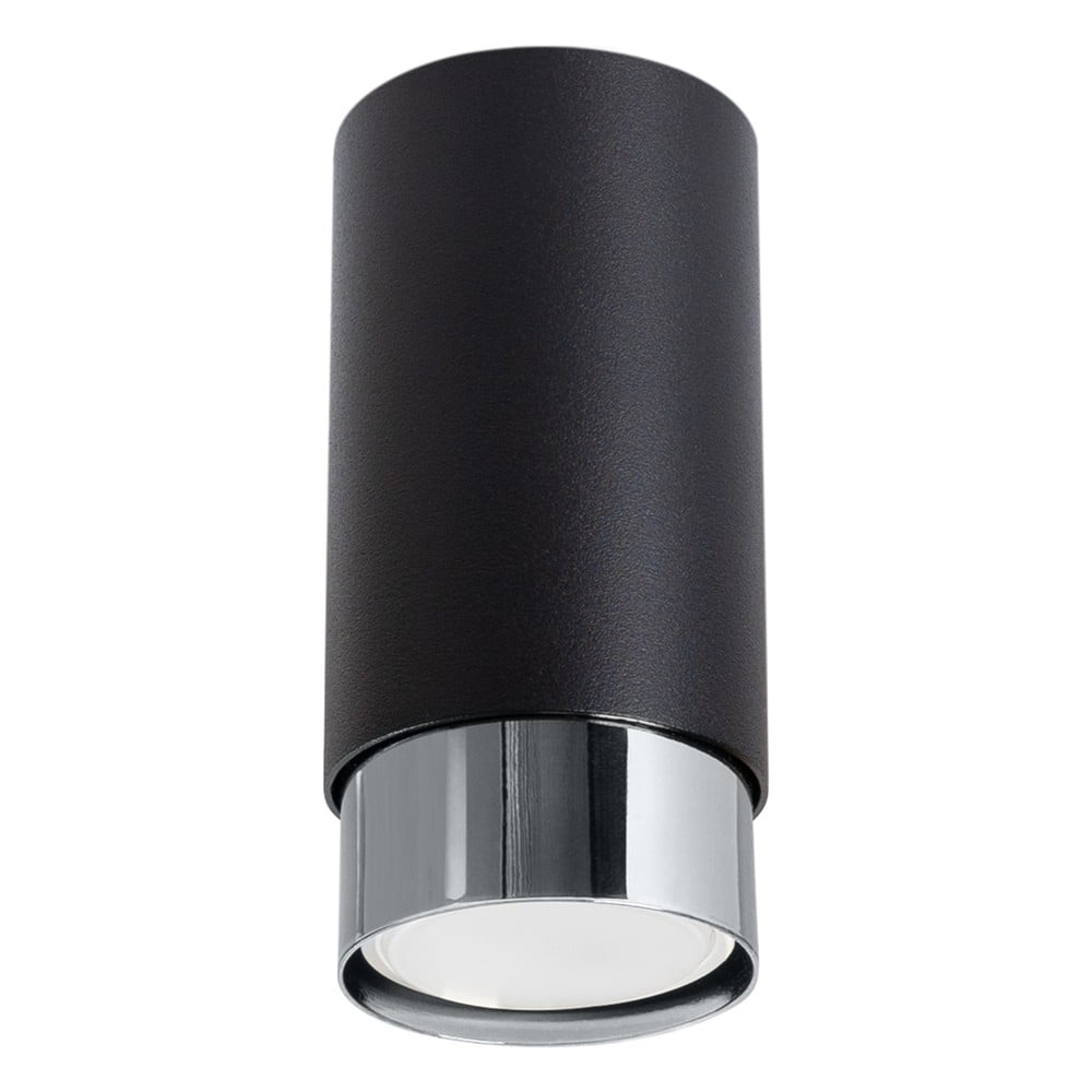 Stropné svietidlo v čierno-striebornej farbe Crown – Sollux