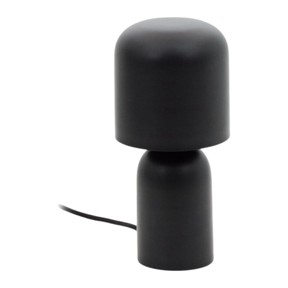 Čierna stolová lampa s kovovým tienidlom (výška 28 cm) Monze – Kave Home