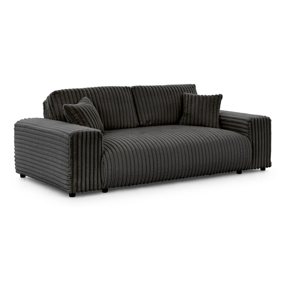 Tmavosivá menčestrová pohovka 213 cm Justin – Ropez