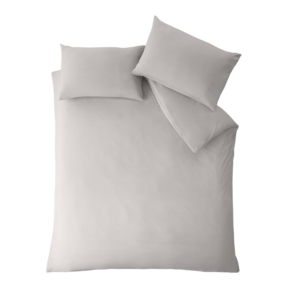 Sivé predĺžené obliečky na dvojlôžko z mikrovlákna 230x220 cm So Soft Easy Iron – Catherine Lansfield