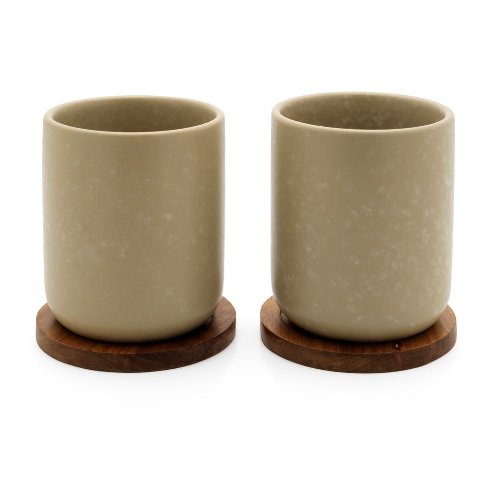 Béžové šálky z kameniny v súprave 2 ks 200 ml Umea – Bredemeijer