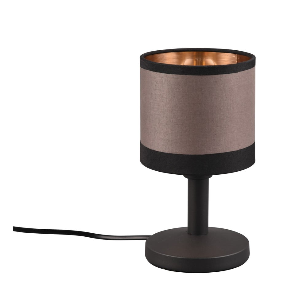 Čierno-hnedá stolová lampa (výška 22 cm) Davos – Reality