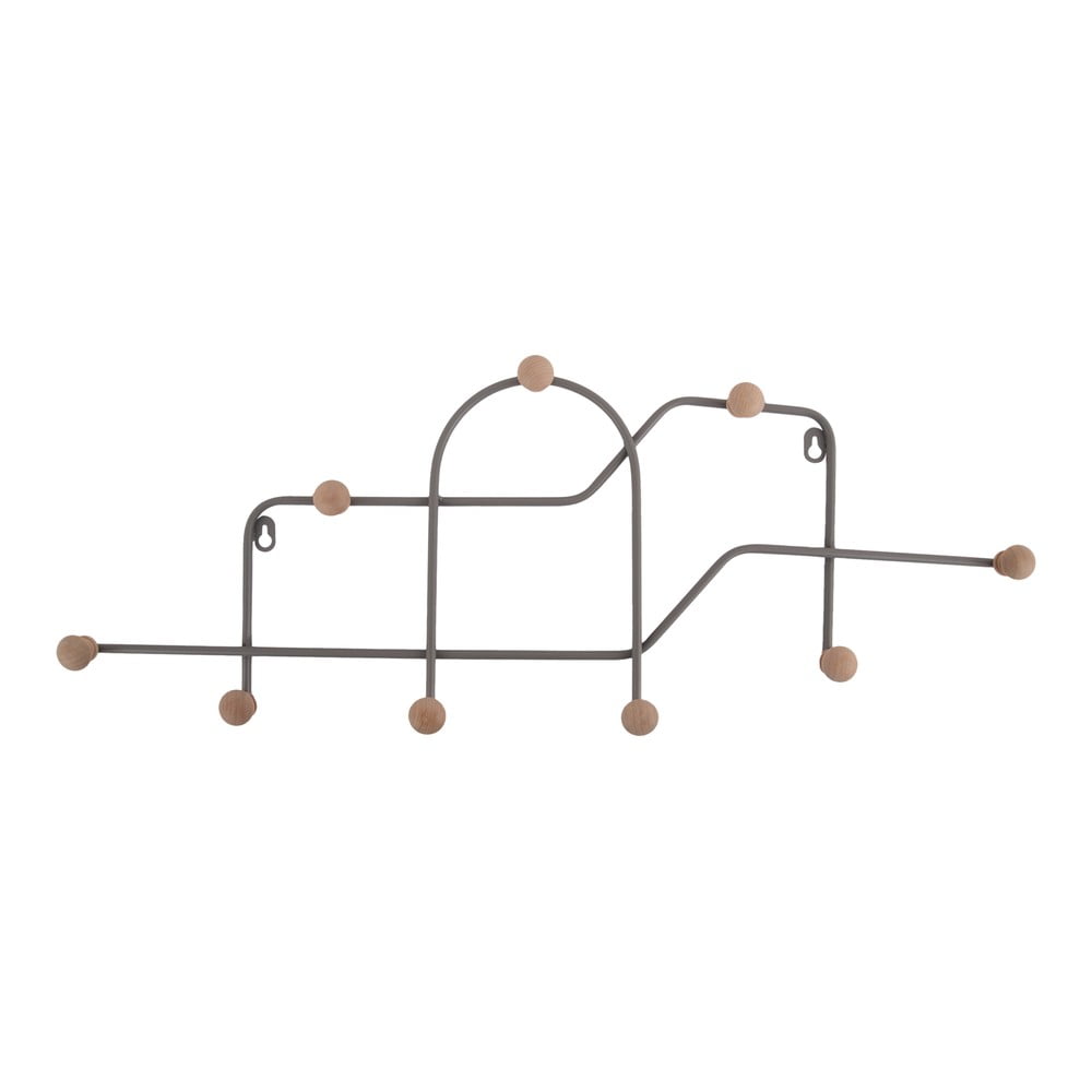 Sivý kovový nástenný vešiak 71 cm Maze – PT LIVING