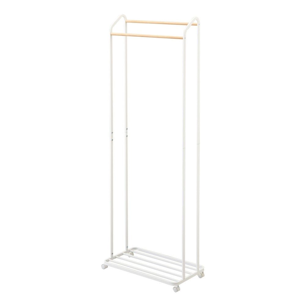 Biely kovový pojazdný stojan na oblečenie Tower – YAMAZAKI