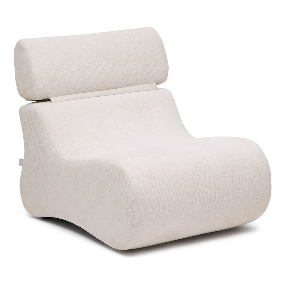 Biele/svetloružové ženilkové kreslo Club – Kave Home