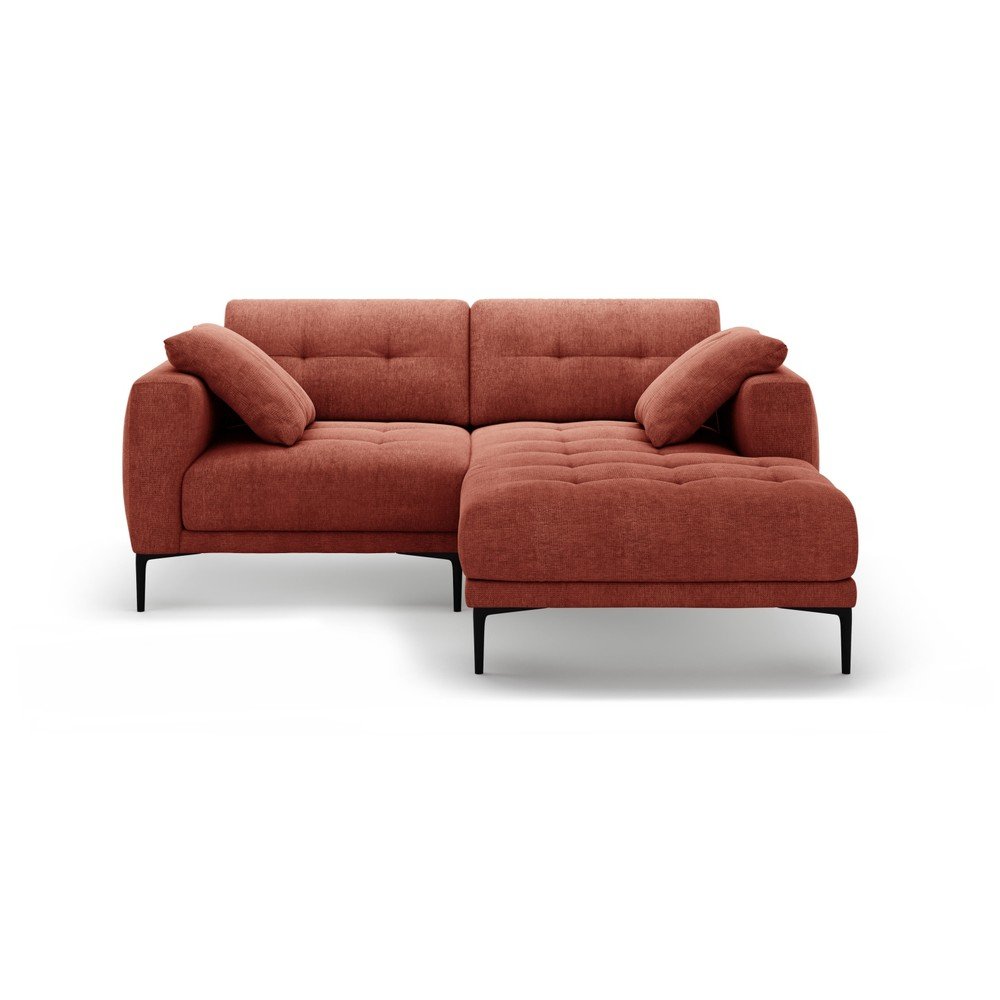 Rohová pohovka v tehlovej farbe (pravý roh/s leňoškou) Bemy – Micadoni