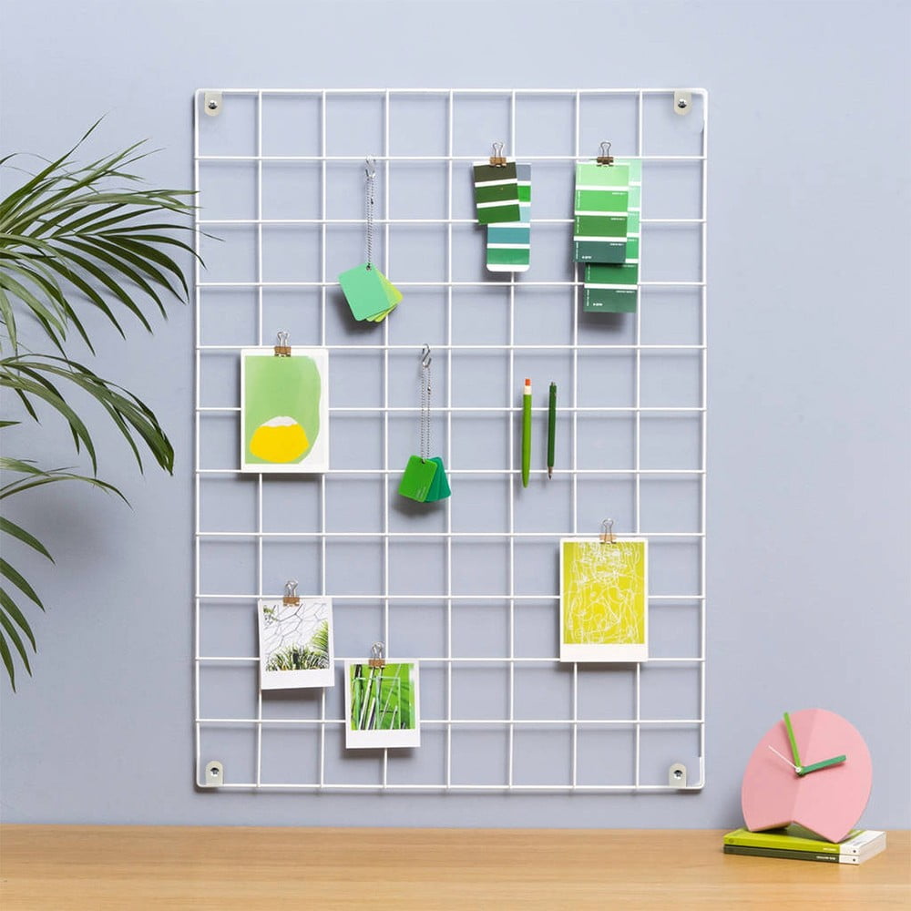 Biela kovová nástenka Reminder