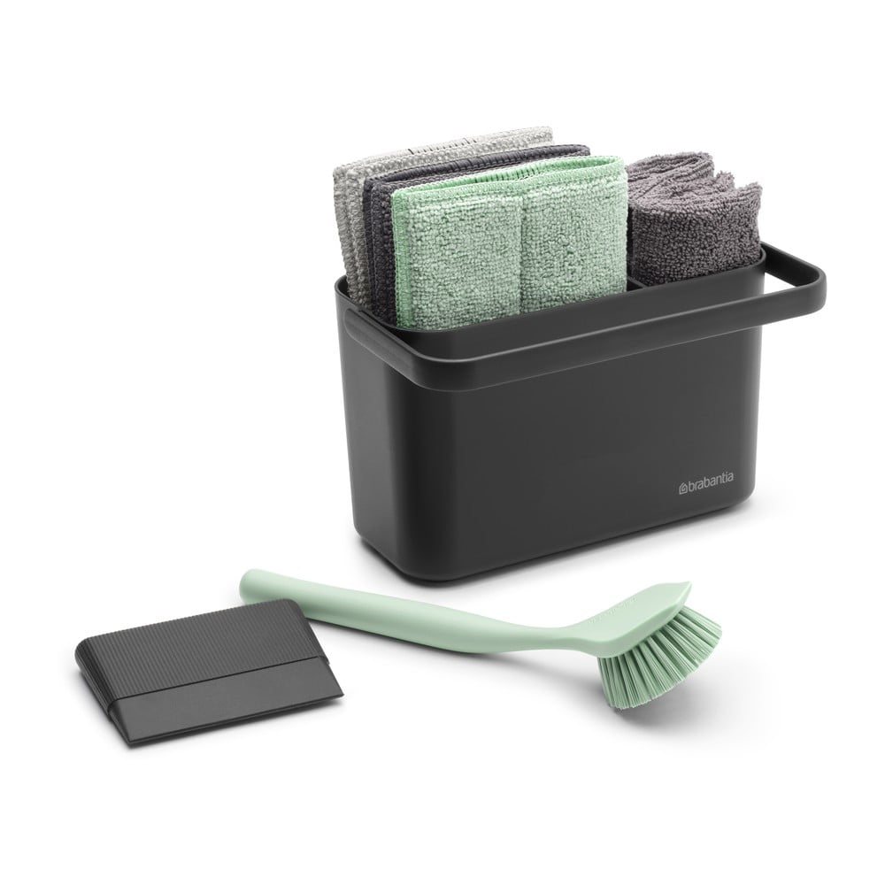 Tmavosivá súprava na umývanie riadu z recyklovaného plastu SinkSide – Brabantia