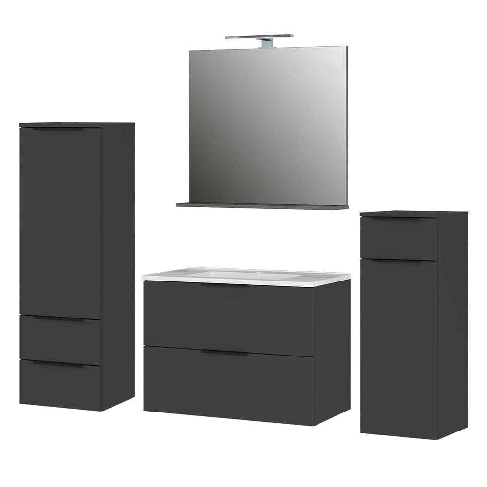 Antracitovosivá kúpeľňová zostava Crandon – Germania