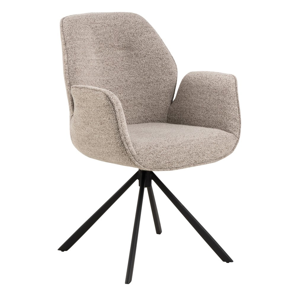 Tmavosivé čalúnené jedálenské kreslo Aura – Actona