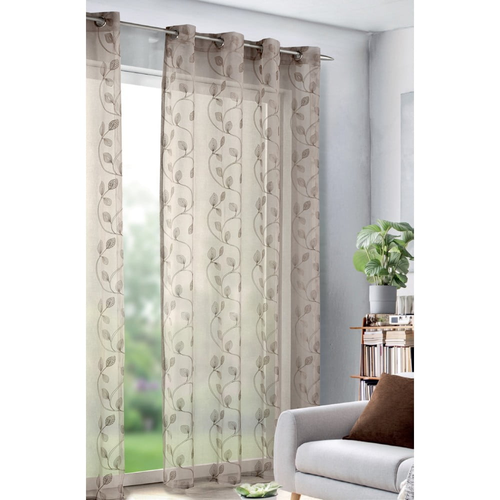 Hnedá voálová záclona 135x245 cm – Sehlbach